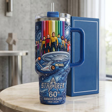 Load image into Gallery viewer, “Live Long and Prosper” - Custom Star Trek 60th Anniversary 40oz Tumbler with Handle - Personalized Gift for Star Wars Fans
