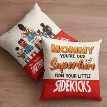 Load image into Gallery viewer, Personalized Superhero Mom Pillow - Custom Family Names Pillow PopCulturePrints
