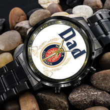 Load image into Gallery viewer, Personalized Dad Watch - Vintage Beer Theme Men&#39;s Watch PopCulturePrints
