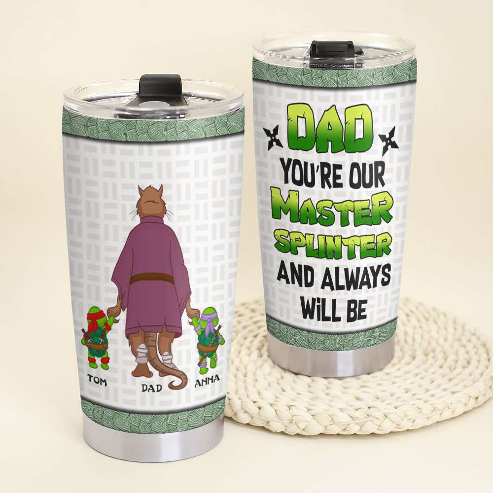 Personalized Master Dad Tumbler - Custom Ninja Theme Tumbler Cup PopCulturePrints