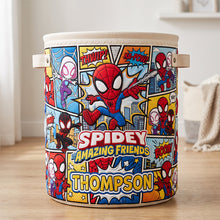 Load image into Gallery viewer, Comic Hero Quilted Laundry Basket - Personalize Gifts 02patn010726 Laundry Basket PopCulturePrints
