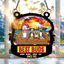 Load image into Gallery viewer, Best Buds Suncatcher Ornament - A Personalized Gift for Pet Lovers Ornament PopCulturePrints
