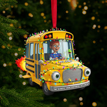 Load image into Gallery viewer, Take Chances, Make Mistakes – Adventure Bus Custom Photo Ornament - Personalized Christmas Gift for Teachers Ornament PopCulturePrints
