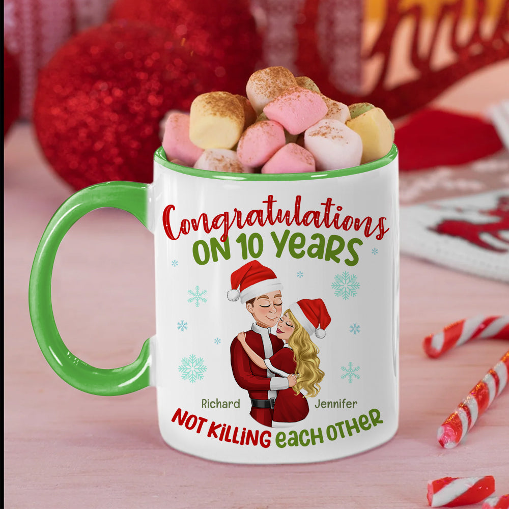 Personalized Funny Couple Anniversary Mug | Custom Years | Valentine's Day Gifts Coffee Mug PopCulturePrints