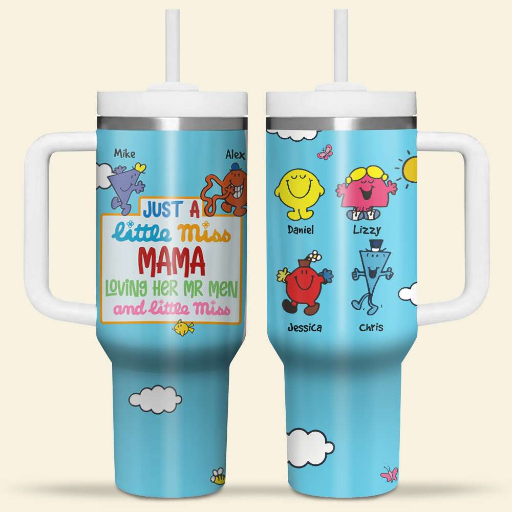 Custom Little Miss Mama Tumbler - Personalized Mr. Men & Little Miss Gift for Mother's Day Tumbler Cup PopCulturePrints
