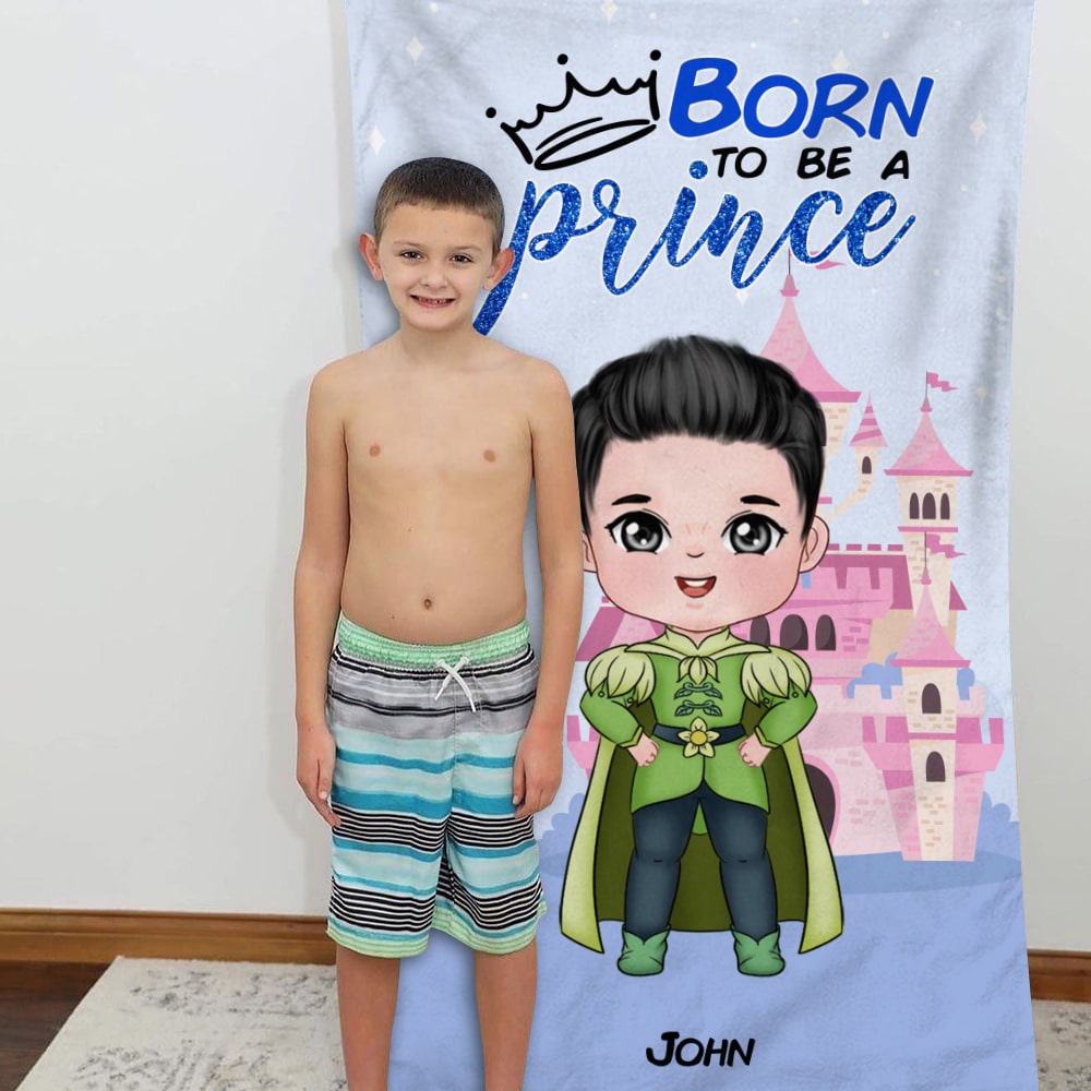 Personalized Princess Beach Towel - Gift for Kids Beach Towel PopCulturePrints
