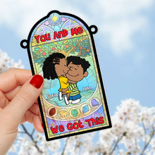Load image into Gallery viewer, Unique Personalized Valentine&#39;s Day Gifts for Couples - Suncatcher Ornament Ornament PopCulturePrints

