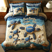 Load image into Gallery viewer, Best Family Under the Sea - Personalized Quilt Bedding Set Blanket PopCulturePrints
