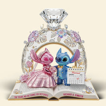 Load image into Gallery viewer, Love Beyond the Stars - Romantic Aliens Acrylic Plaque - Personalized Anniversary Gift for Couples Shaped Plaques PopCulturePrints
