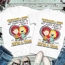 Load image into Gallery viewer, Personalized Cartoon Couple Shirts - Heart to Heart Design
