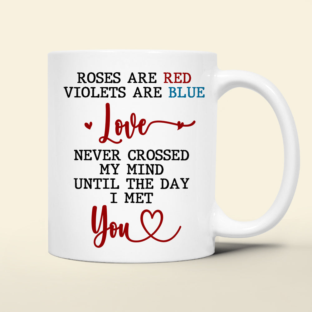 Personalized Couple Coffee Mug - Roses Are Red, Violets Are Blue Coffee Mug PopCulturePrints