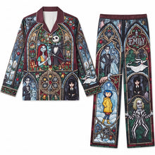 Load image into Gallery viewer, "Embrace the Spookiness!" - Personalized Spooky Pajama Set for Halloween - A Unique Gift for Friends and Family
