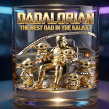 Load image into Gallery viewer, "The Best Dad in the Galaxy" - Legendary Space Dad Round Glass - Personalized Gift for Dads, Grandpas, and More Glass PopCulturePrints
