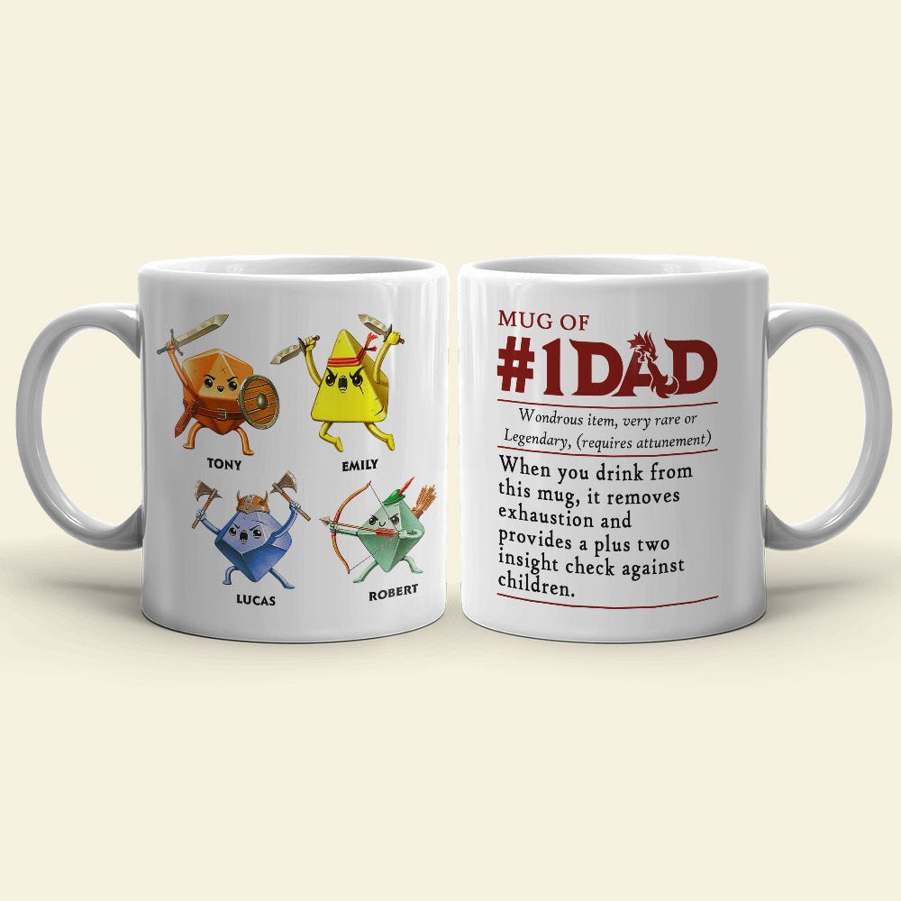 Personalized #1 Dad Adventurer Mug - Father's Day Special Coffee Mug PopCulturePrints