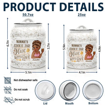 Load image into Gallery viewer, Grandma&#39;s Cookie Jar Made With Love - Personalized Cookie Jar for Grandmas &amp; Cookie Lovers Cookie Jar PopCulturePrints
