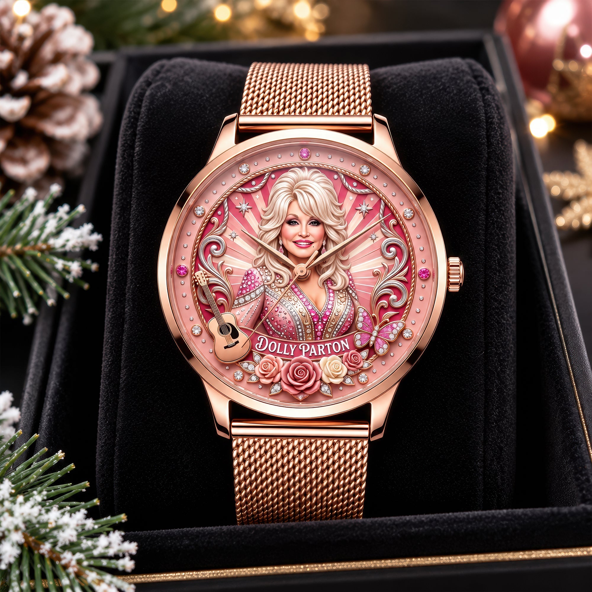 “Celebrate Every Moment” - Memorial Famous Singer Mesh Strap Quartz Watch - Personalized Gifts for Fans