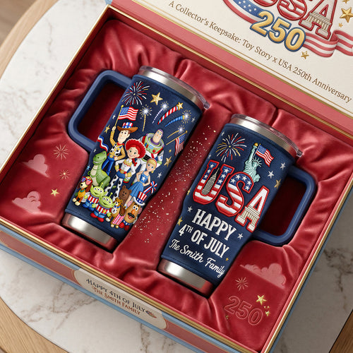 “Celebrate Freedom with Every Sip!” - 4th of July 40oz Tumbler, Personalized Gift for Patriots Tumbler Cup PopCulturePrints