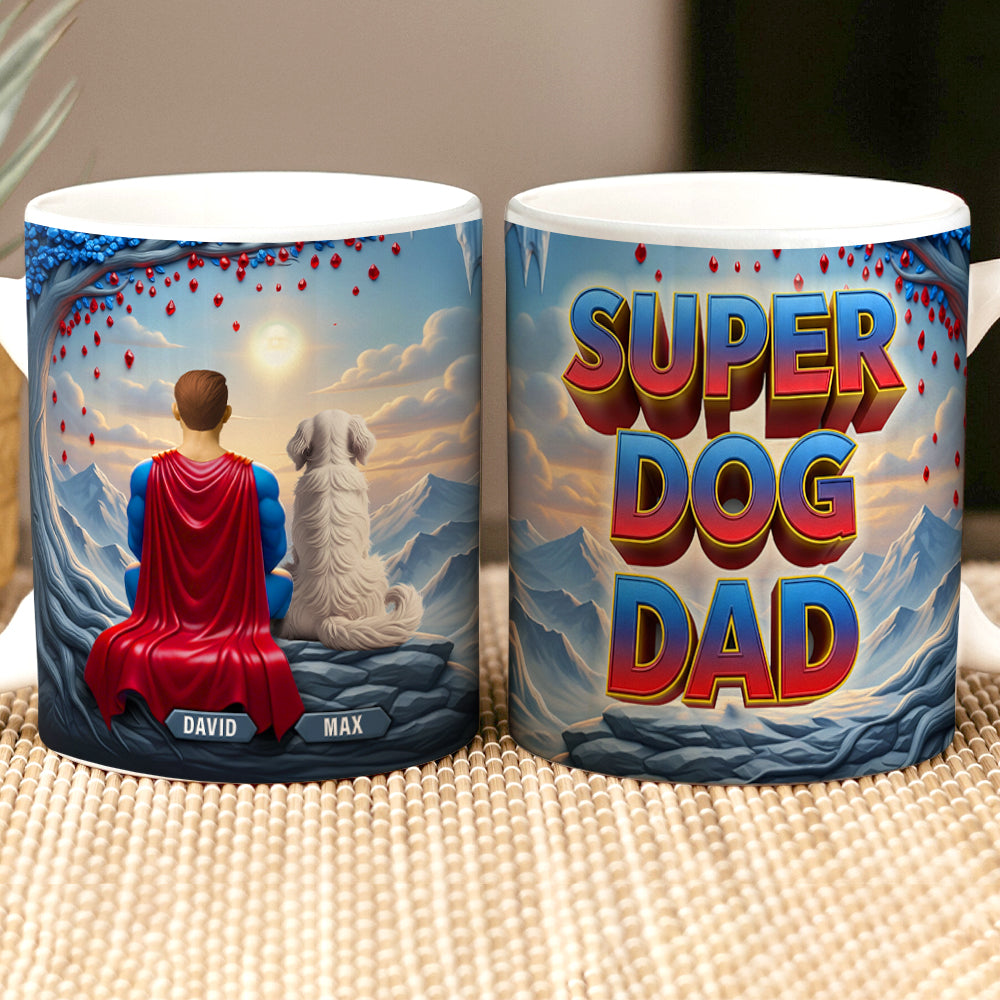 “The Best Buddy Every Dog Dad Deserves” - Personalized Super Dog Dad Coffee Mug - A Gift for Dog Lovers Coffee Mug PopCulturePrints