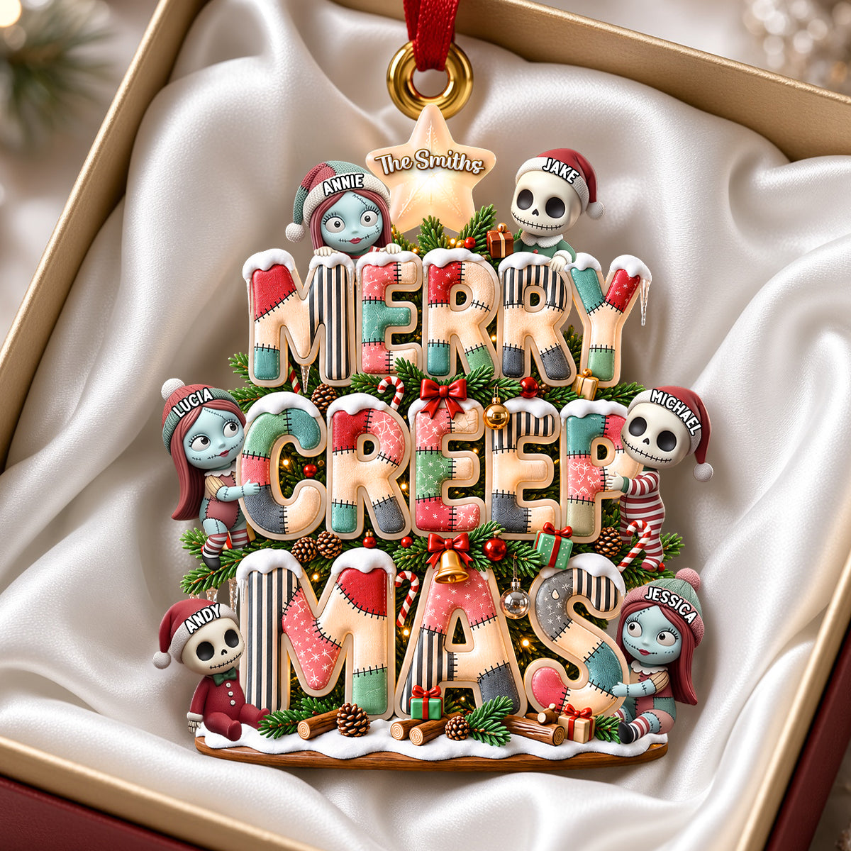 Merry Creepmas Christmas Ornament - Personalized & Unique Holiday Gift