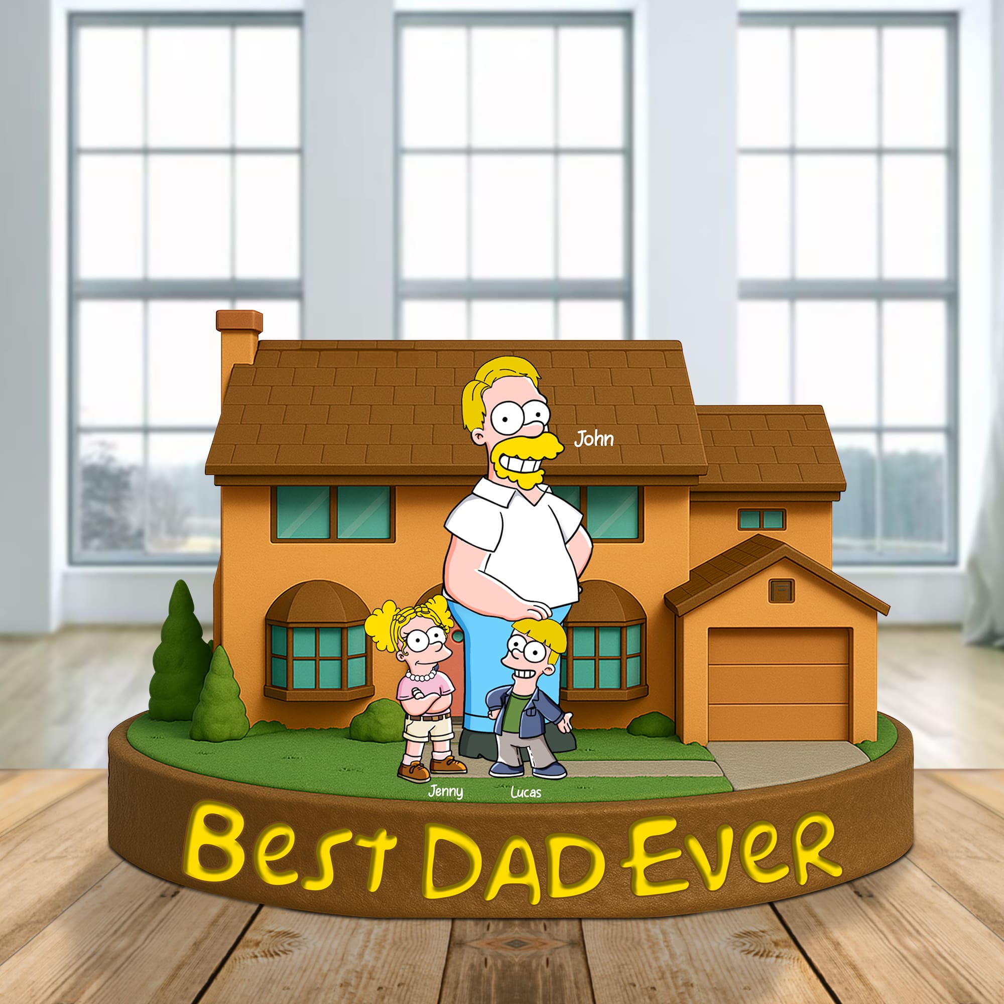 Best Dad Ever - Personalized Plaque for Father's Day & Special Occasions Shaped Plaques PopCulturePrints