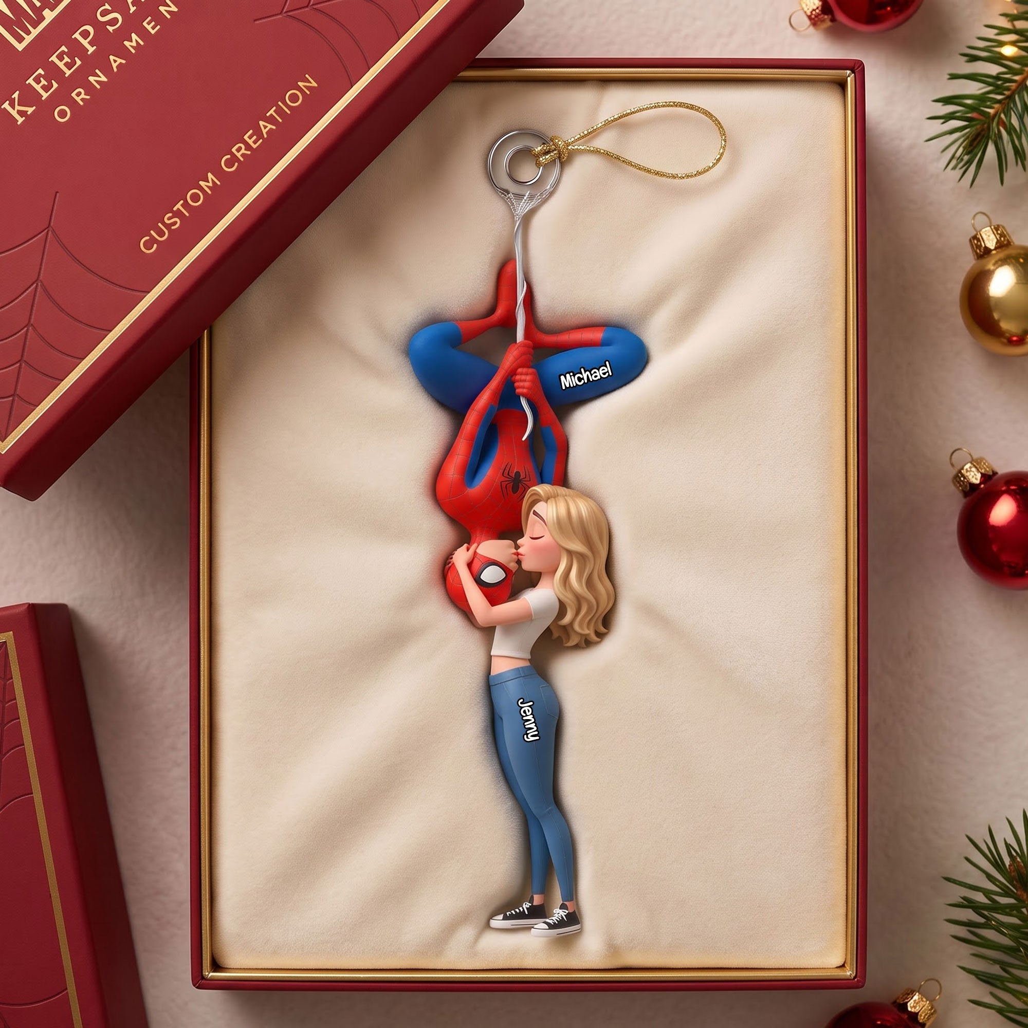 Sweet Kisses Love Acrylic Ornament - Personalized Gift for Couples Ornament PopCulturePrints