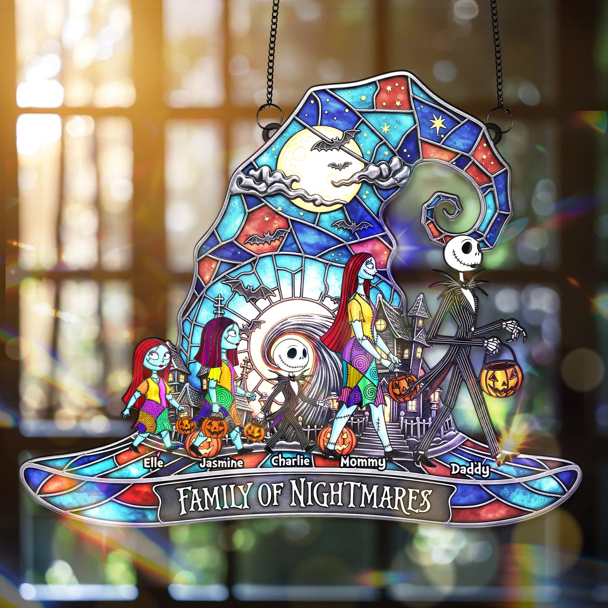 Family Of Nightmares Suncatcher Ornament - A Personalized Gift for Your Loved Ones Ornament PopCulturePrints