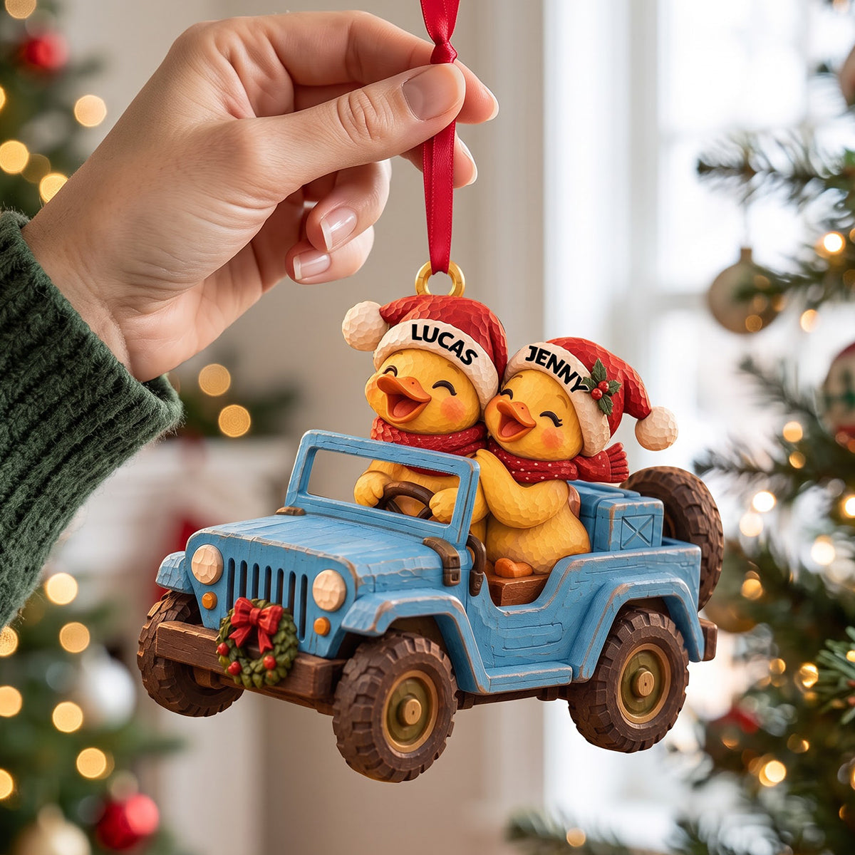 Ducking Fun Squad Ornament, Personalized Gifts For Off-road Lovers 04QHTN101026 Ornament PopCulturePrints