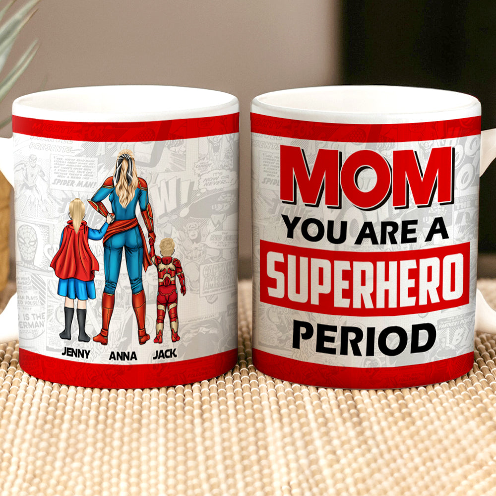 Personalized Superhero Mom Coffee Mug - Mother's Day Gift Coffee Mug PopCulturePrints