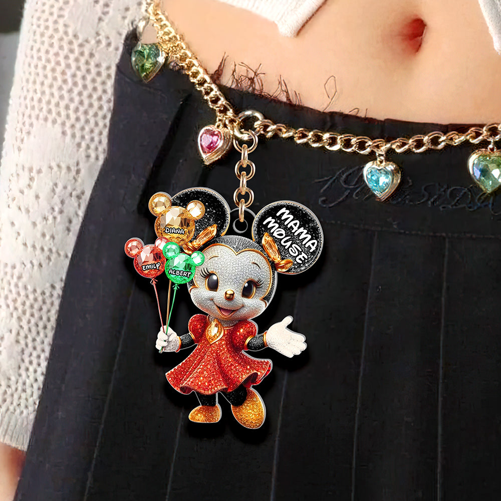 "Celebrate Mom with a Touch of Magic!" - Personalized Mommy Mouse Keychain - A Unique Gift for Moms and Grandmas Keychains PopCulturePrints