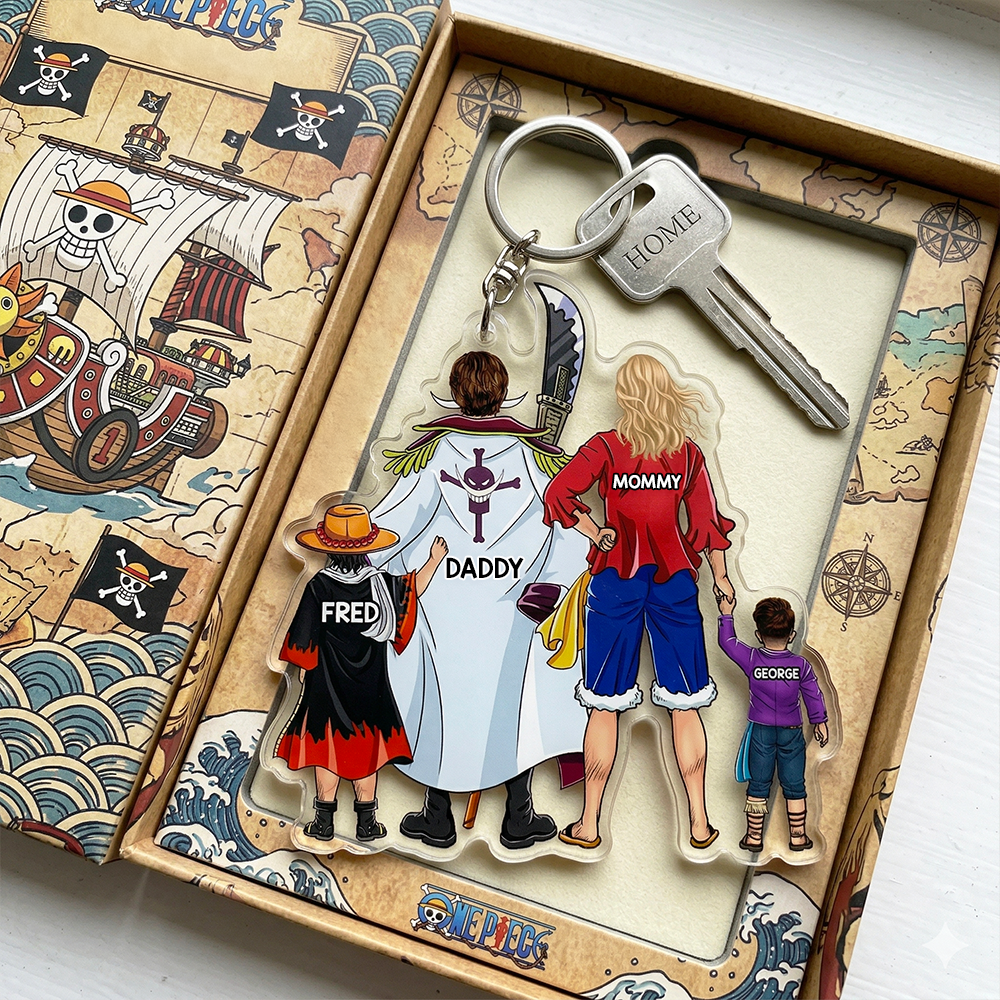 Celebrate Family Bonds: Ocean Crew Family Keychain - Personalized Gift for Loved Ones Keychains PopCulturePrints