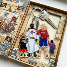Load image into Gallery viewer, Celebrate Family Bonds: Ocean Crew Family Keychain - Personalized Gift for Loved Ones Keychains PopCulturePrints
