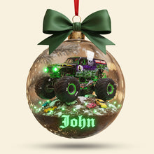 Load image into Gallery viewer, “Rev Up the Joy!” - Customized Truck Ornament - Personalized Gift for Christmas Ornament PopCulturePrints
