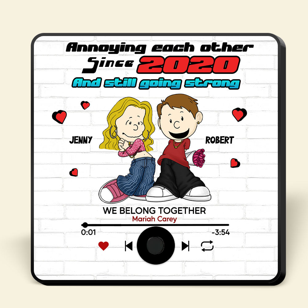 Personalized Music Fridge Magnet for Couples - Custom Gift for Anniversaries Fridge Magnet PopCulturePrints