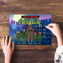 Load image into Gallery viewer, Turtley Awesome Dad - Personalized Jigsaw Puzzle for Kids Jigsaw Puzzles PopCulturePrints
