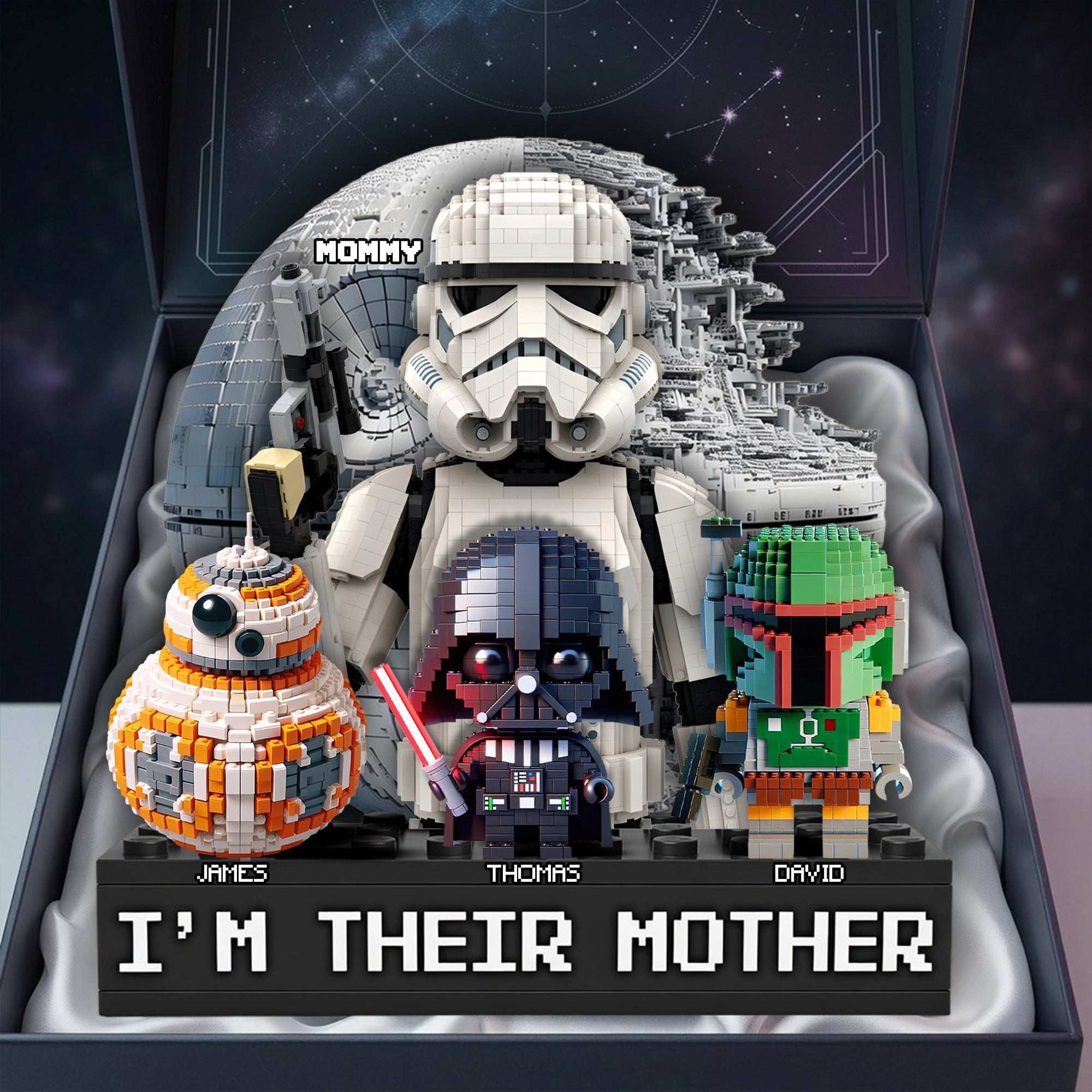 “I’m Their Mother” - Unique Space Theme Acrylic Plaque - Personalized Gift for Moms and Grandmas Shaped Plaques PopCulturePrints