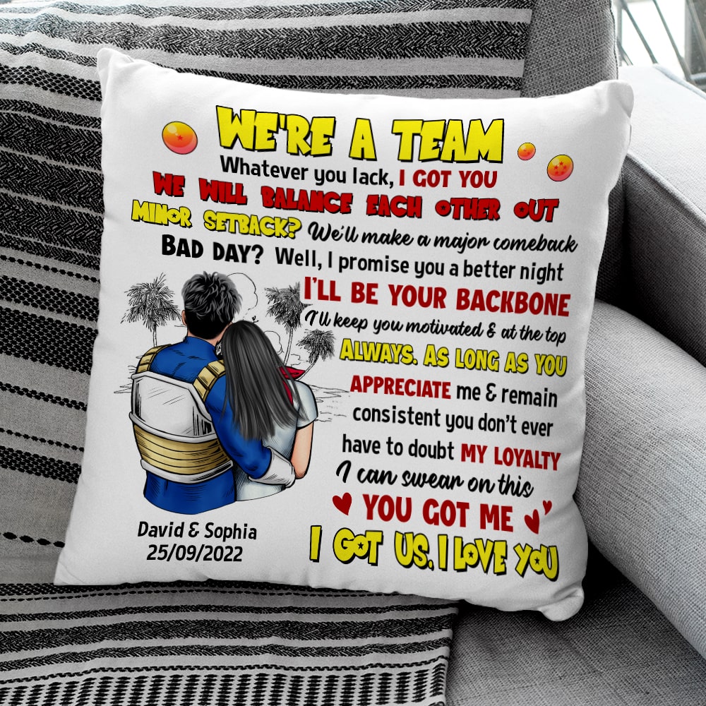 Personalized Couple's Pillow - 'I Got Us, I Love You' Pillow PopCulturePrints