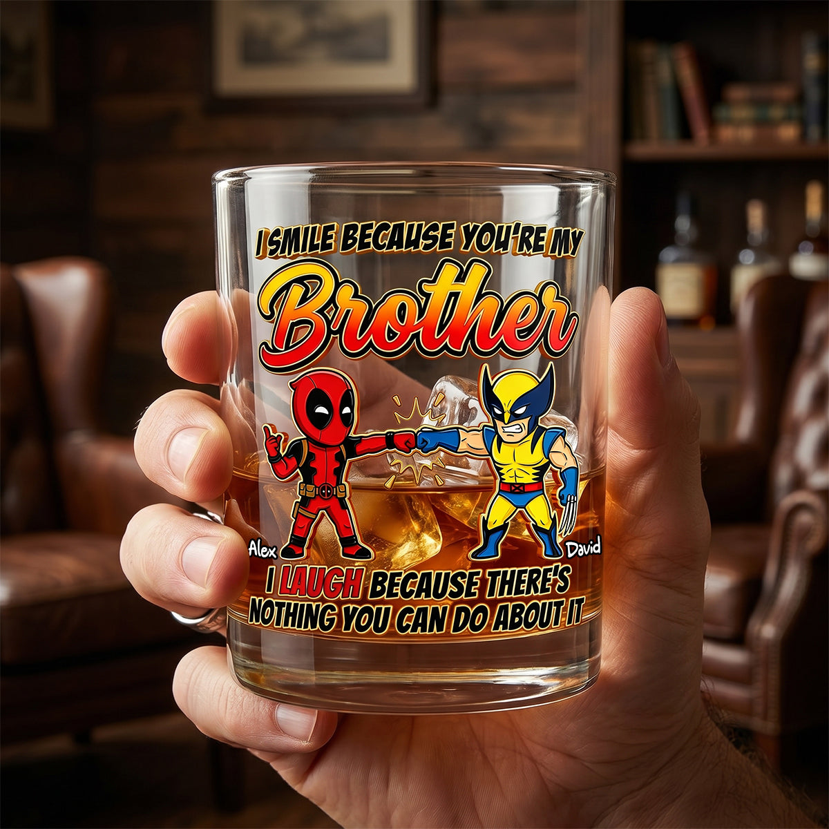 Brotherhood - 11oz Round Glass | Personalized Gift for Brothers & Friends
