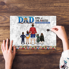 Load image into Gallery viewer, You&#39;re Our Hero - Personalized Jigsaw Puzzle for Dad - King of The Pirates Design Jigsaw Puzzles PopCulturePrints
