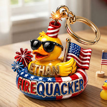 Load image into Gallery viewer, "Celebrate Freedom with Every Jingle!" - Personalized Keychain for Patriots - 4th of July Gift for Friends, Family, and Loved Ones
