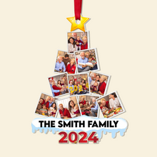 Load image into Gallery viewer, Custom Family Photo Christmas Tree Ornament - 2024 Edition Ornament PopCulturePrints
