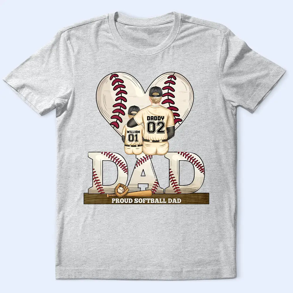 “Best Baseball Dad Ever” - Personalized T-Shirt for Dads, Grandpas & Baseball Lovers T-shirt PopCulturePrints