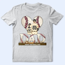 Load image into Gallery viewer, “Best Baseball Dad Ever” - Personalized T-Shirt for Dads, Grandpas &amp; Baseball Lovers T-shirt PopCulturePrints
