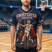 Load image into Gallery viewer, "Celebrate Freedom &amp; Champions!" - USA 250th Anniversary Jersey - Personalized Gift for Basketball Lovers AOP Products PopCulturePrints
