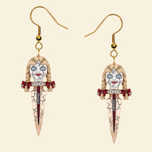 Load image into Gallery viewer, Creepy Knife Earrings: Spook Up Your Style - Personalized Gifts for Horror Movie Fans Earrings PopCulturePrints
