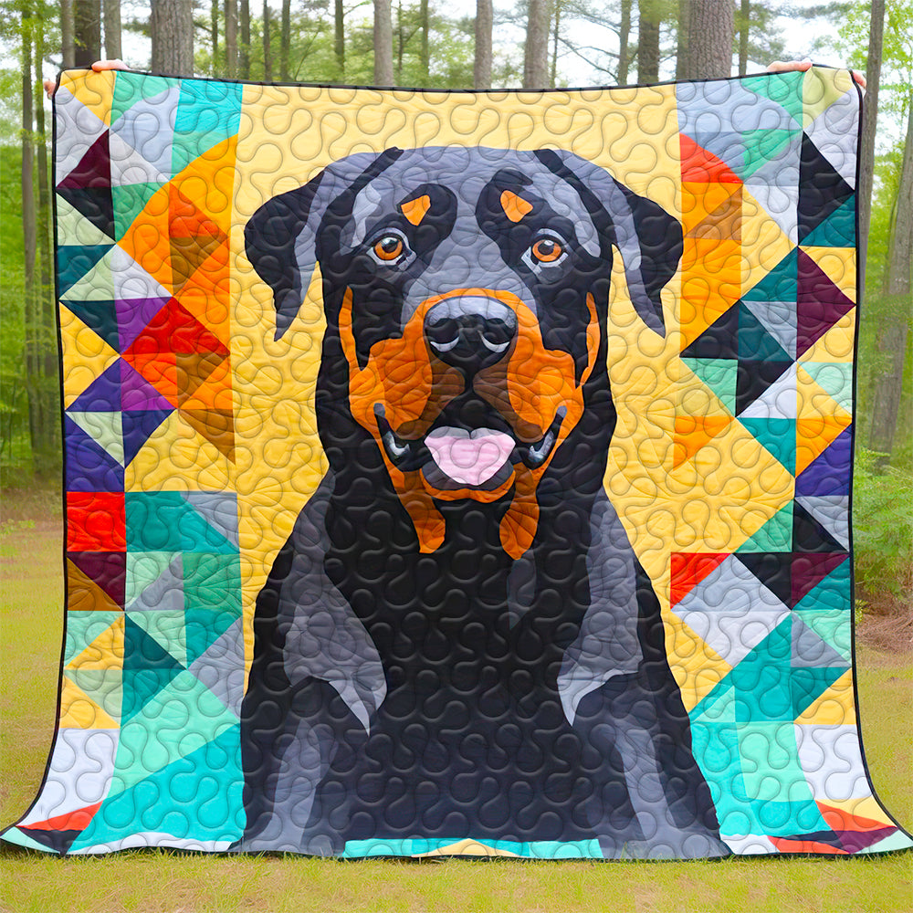 Rottweiler Christmas Quilt Bed Set - Perfect Gifts for Dog Lovers Blanket PopCulturePrints