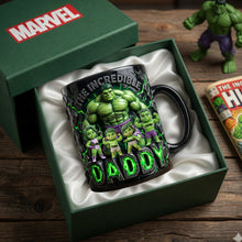 Load image into Gallery viewer, “The Incredible Daddy” - Personalized Power Dad Magic Coffee Mug - Perfect Gift for Dad, Grandpa, and Kids Coffee Mug PopCulturePrints
