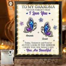 Load image into Gallery viewer, I Hope You See What I See - Personalized LED Mirror Frame Lamp - A Heartfelt Gift for Grandmothers Mirror Frame Lamp PopCulturePrints
