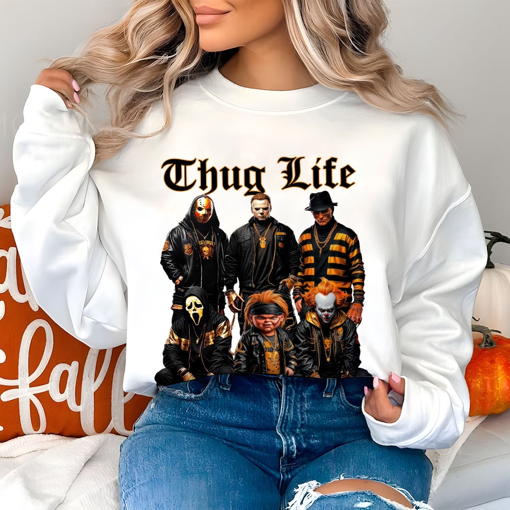 Halloween Thug Life Horror Characters Shirt for Fans