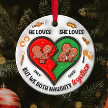 Load image into Gallery viewer, Personalized Couple Ornament - Cute Inflated Heart Design | Valentine&#39;s Day Gifts Ornament PopCulturePrints
