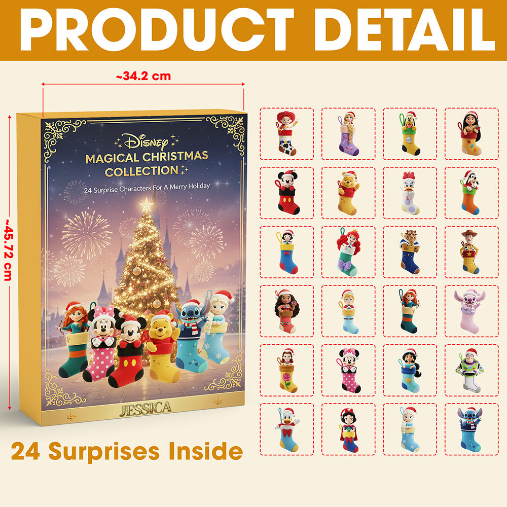 Unwrap the Magic: Personalized Stock Advent Calendar Acrylic Blind Box - The Perfect Christmas Gift for Kids and Disney Fans Advent Calendar PopCulturePrints